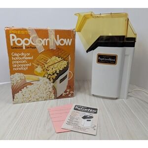 Presto Popcorn Now vintage continuous Air Corn Popper WORKS box very worn